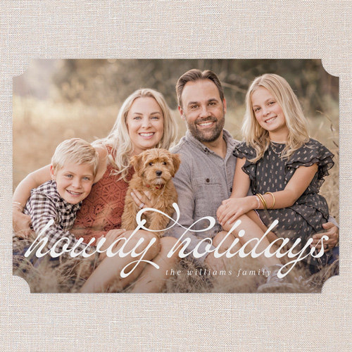 Howdy Holidays Holiday Card, White, 5x7 Flat, Holiday, Matte, Signature Smooth Cardstock, Ticket