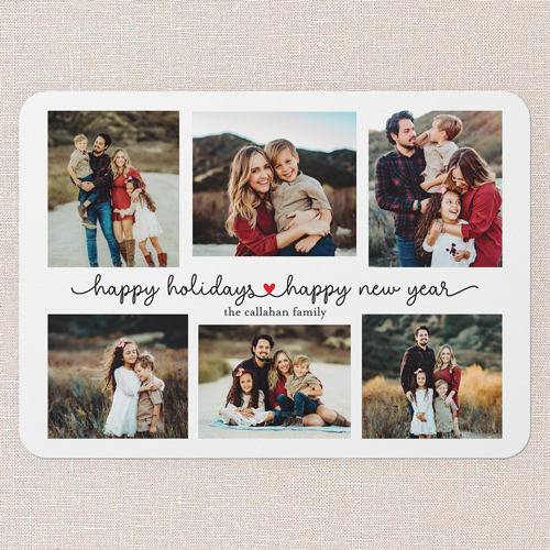 Cherished Start Holiday Card, White, 5x7 Flat, Holiday, Standard Smooth Cardstock, Rounded, White