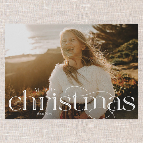 Swashy Splendor Holiday Card, White, 5x7 Flat, Christmas, Standard Smooth Cardstock, Square, White