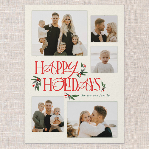 Uniquely Elegant Holiday Card, Beige, 5x7 Flat, Holiday, Luxe Double-Thick Cardstock, Square, Cream