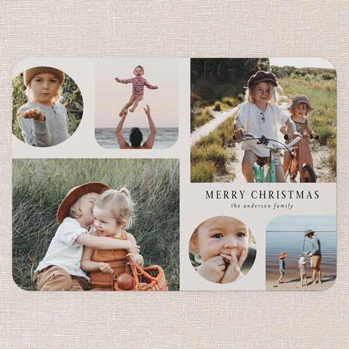 Wonderful Windows Holiday Card, Grey, 5x7 Flat, Christmas, Matte, Signature Smooth Cardstock, Rounded, Whisper Gray