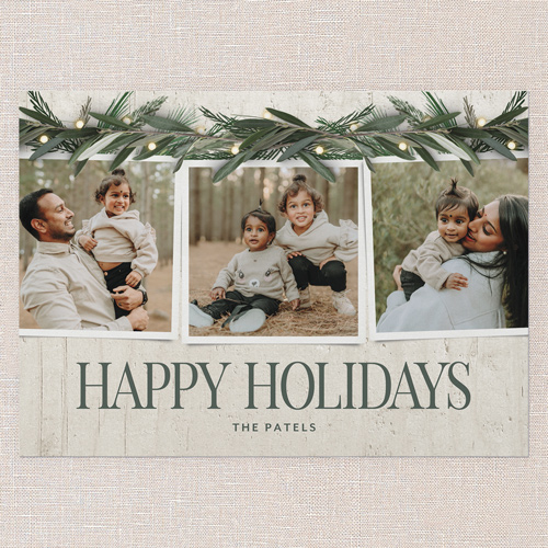 Beaming Laurel Holiday Card, White, none, 5x7 Flat, Holiday, Matte, Signature Smooth Cardstock, Square, White