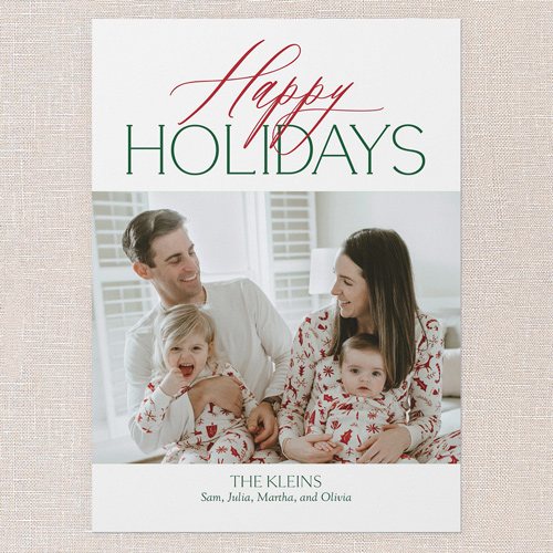 Jolly Gallery Holiday Card, White, 5x7 Flat, Holiday, 100% Recycled Cardstock , Square, White