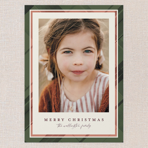 Plaid Palette Holiday Card, Green, 5x7 Flat, Christmas, 100% Recycled Cardstock , Square, Pine Grove