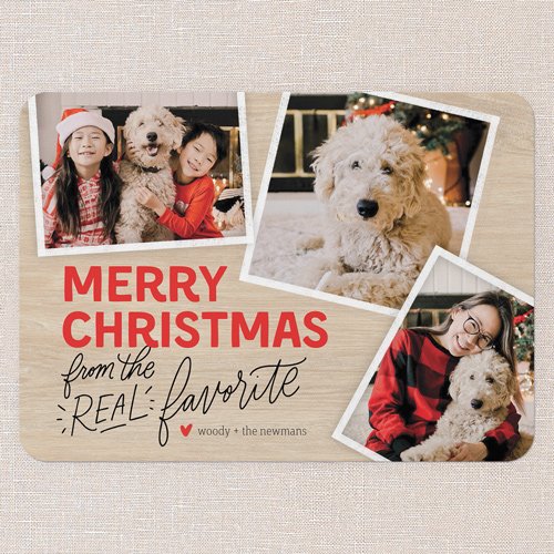 Real Favorite Holiday Card, Beige, 5x7 Flat, Christmas, Standard Smooth Cardstock, Rounded, Latte