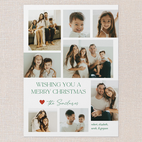 Modern Family Greetings Holiday Card, White, 5x7 Flat, Christmas, Standard Smooth Cardstock, Square, White