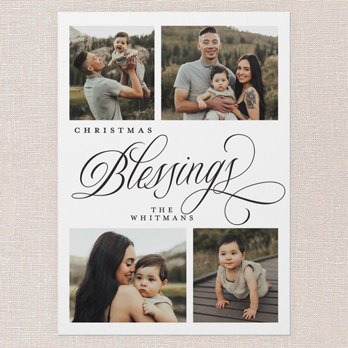 Modern Year Holiday Card, White, 5x7 Flat, Religious, 100% Recycled Cardstock , Square, White