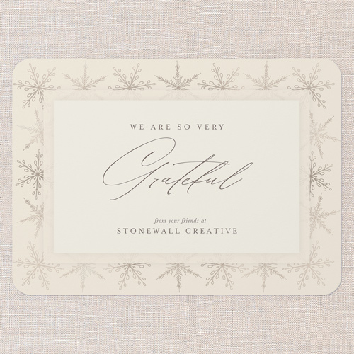 Feline Fun Holiday Card, Beige, 5x7 Flat, Holiday, Standard Smooth Cardstock, Rounded, Antique White