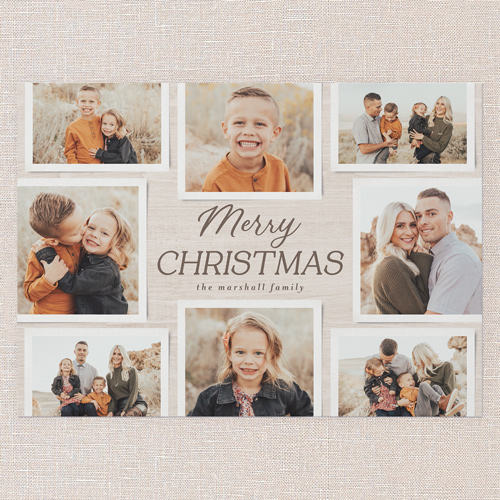 Timeless Collage Holiday Card, Beige, 5x7 Flat, Christmas, Matte, Signature Smooth Cardstock, Square, Beige