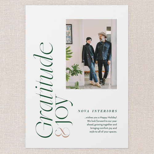 Joyful Message Holiday Card, White, 5x7 Flat, Holiday, Standard Smooth Cardstock, Square, White