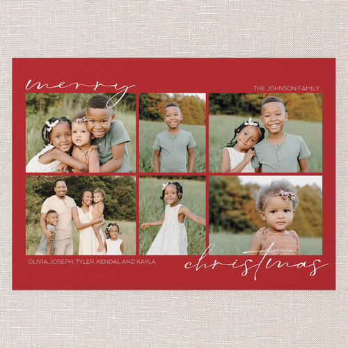 Minimal Greetings Holiday Card, Red, 5x7 Flat, Christmas, Matte, Signature Smooth Cardstock, Square, Apple