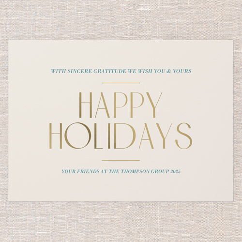 Celebrating Gratitude Holiday Card, Beige, 5x7 Flat, Holiday, Standard Smooth Cardstock, Square, Cream