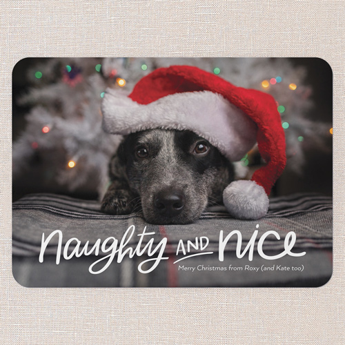 Playful Spirit Holiday Card, White, 5x7 Flat, Christmas, Matte, Signature Smooth Cardstock, Rounded, White