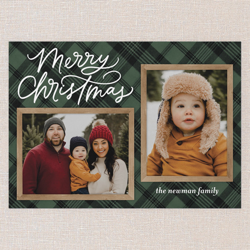 Cozy Script Holiday Card, Blue, 5x7 Flat, Christmas, Standard Smooth Cardstock, Square, Lake