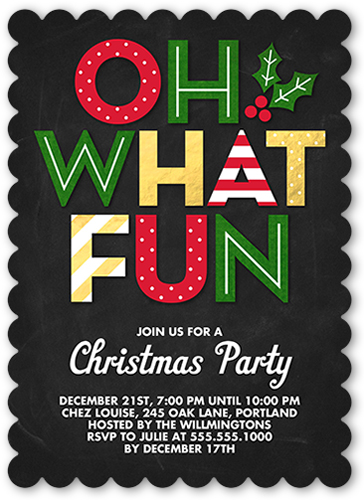 letter 3 words from client Holiday   Festive Holly 5x7 Invitations Party Shutterfly