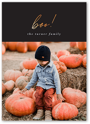 Clean Boo Halloween Card, Grey, 5x7 Flat, 100% Recycled Cardstock , Square