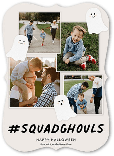 Squad Ghouls Halloween Card, Grey, 5x7 Flat, Matte, Signature Smooth Cardstock, Bracket