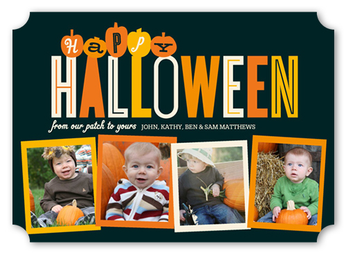Sweet Halloween Halloween Card, Black, Pearl Shimmer Cardstock, Ticket