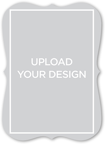 Upload Your Own Design Valentine's Card, White, Matte, Signature Smooth Cardstock, Bracket