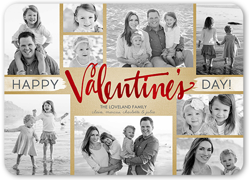 Textures Of Love Valentine's Card, Yellow, Pearl Shimmer Cardstock, Rounded