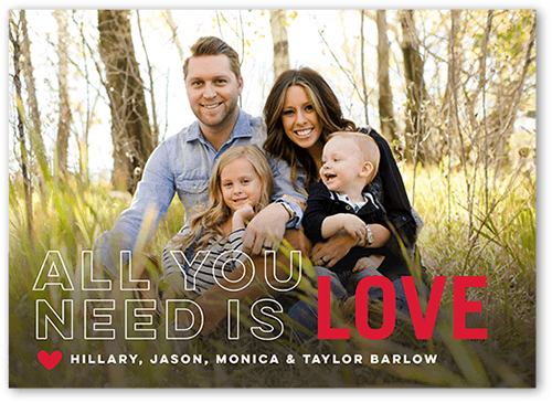 Lovely Gesture Valentine's Day Card, Red, 5x7 Flat, Matte, Signature Smooth Cardstock, Square, Fire Engine