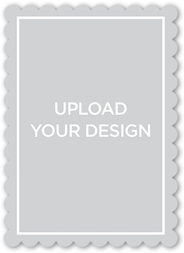 Upload Your Own Design Communion Invitation, White, Matte, Signature Smooth Cardstock, Scallop