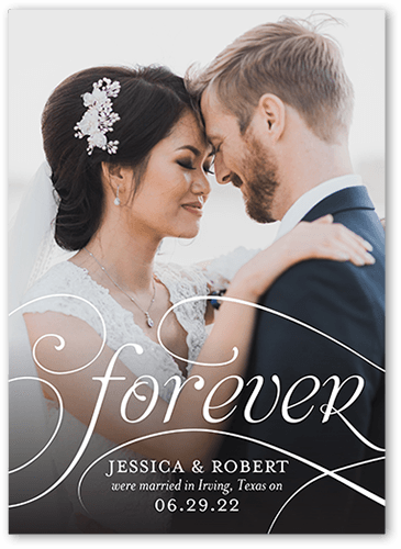 Unique 5x7 Wedding Announcement 
