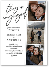 Invites BE008 A6 Glossy Card Personalised Photo Engagement Party Invitation 