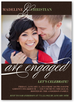 we are engaged engagement party invitation 5x7 flat
