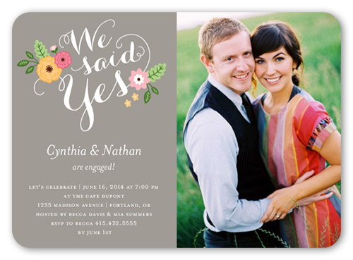 marriage invitation card quotes Card Said  5x7 Engagement Invitations Invitation Yes  We