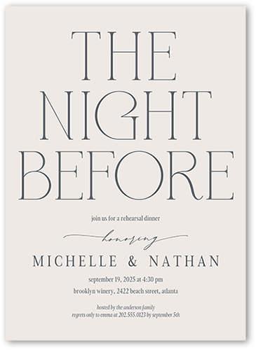 Customizable Rehearsal Dinner Invitations