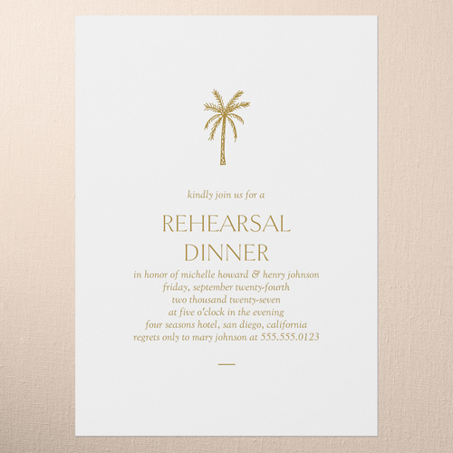 Editable Icon Rehearsal Dinner Invitation, Yellow, 5x7 Flat, Write Your Own Greeting, Pearl Shimmer Cardstock, Square