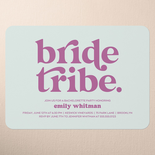 Cheerful Chic Bachelorette Party Invitation, Green, 5x7 Flat, Matte, Signature Smooth Cardstock, Rounded, Green