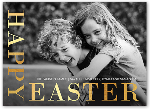 Easter Shine Easter Card, Yellow, 100% Recycled Cardstock , Square