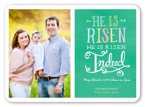 Splendid Moment Easter Card, Green, Standard Smooth Cardstock, Rounded