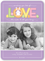 bunny love easter card 5x7 flat