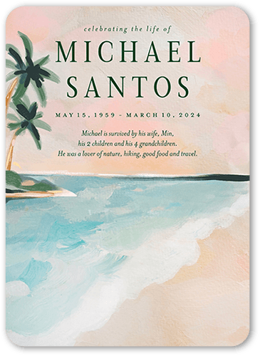 Sentimental Scenes Sympathy Card, Orange, 5x7 Flat, Write Your Own Greeting, Matte, Signature Smooth Cardstock, Rounded, Peach