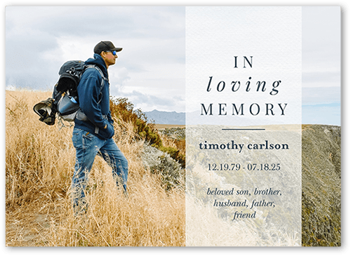 Serene Setting Sympathy Card, White, 5x7 Flat, Luxe Double-Thick Cardstock, Square, White