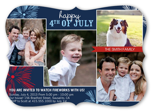 Bring Fourth Memories Summer Invitation, Blue, 100% Recycled Cardstock , Bracket