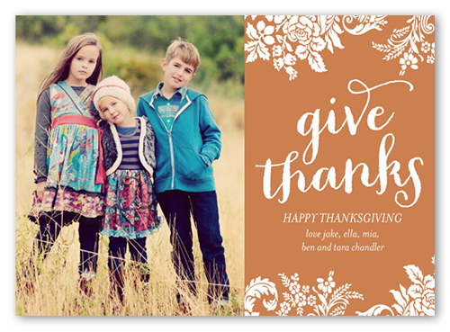 Give Thanks 5x7 Stationery Card | Thanksgiving Cards | Shutterfly