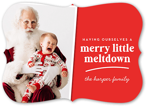 Merry Meltdown Christmas Card, Red, 5x7, Christmas, Matte, Signature Smooth Cardstock, Bracket