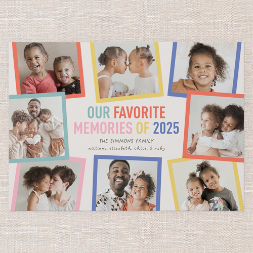 Multicolored Memories New Year's Card, Grey, 5x7 Flat, New Year, Standard Smooth Cardstock, Square, Whisper Gray