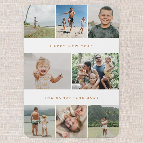 Clean Moments New Year's Card, White, 5x7 Flat, New Year, Matte, Signature Smooth Cardstock, Rounded, White
