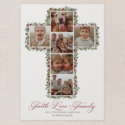 Faithful Gathering Religious Christmas Card, Grey, 5x7 Flat, Religious, Matte, Signature Smooth Cardstock, Square, Whisper Gray