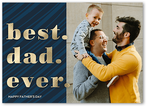 Greatest Dad Father's Day Card, Blue, 5x7 Flat, Matte, Signature Smooth Cardstock, Square