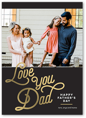 Elegant Dad Father's Day Card, Grey, 5x7 Flat, 100% Recycled Cardstock , Square