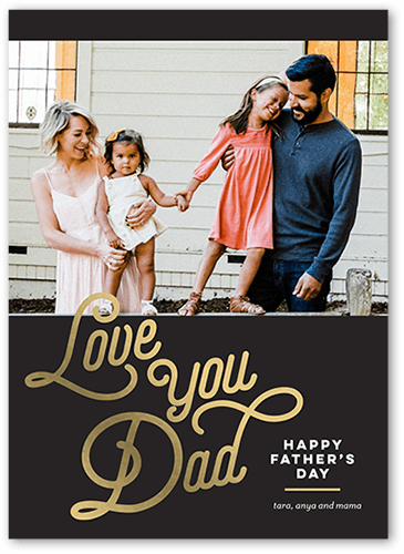 Elegant Dad Father's Day Card, Grey, 5x7 Flat, Standard Smooth Cardstock, Square