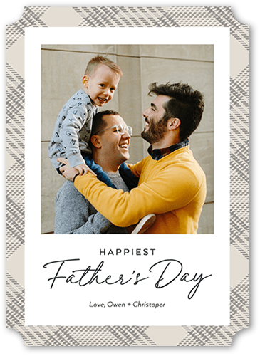 Hemmed Border Father's Day Card, Beige, 5x7 Flat, Matte, Signature Smooth Cardstock, Ticket