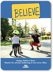 believe with ted lasso fathers day card