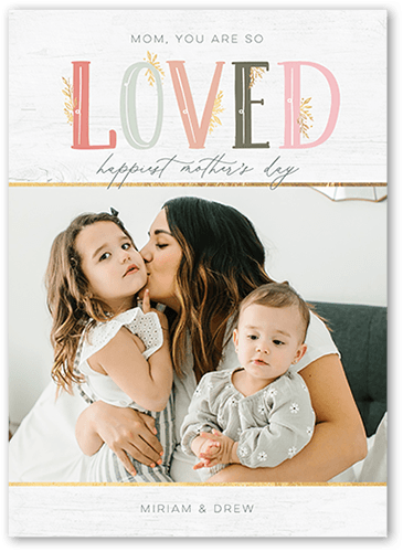 Ornamental Love Mother's Day Card, White, 5x7 Flat, 100% Recycled Cardstock , Square